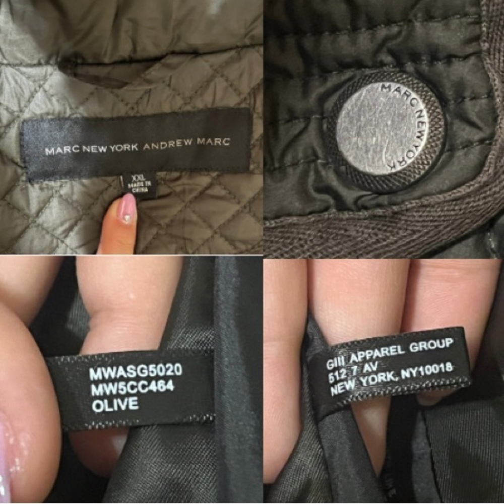 Marc New York Andrew Marc Olive Green Full Zip Puffer Jacket - Size XXL - Picture 5 of 12